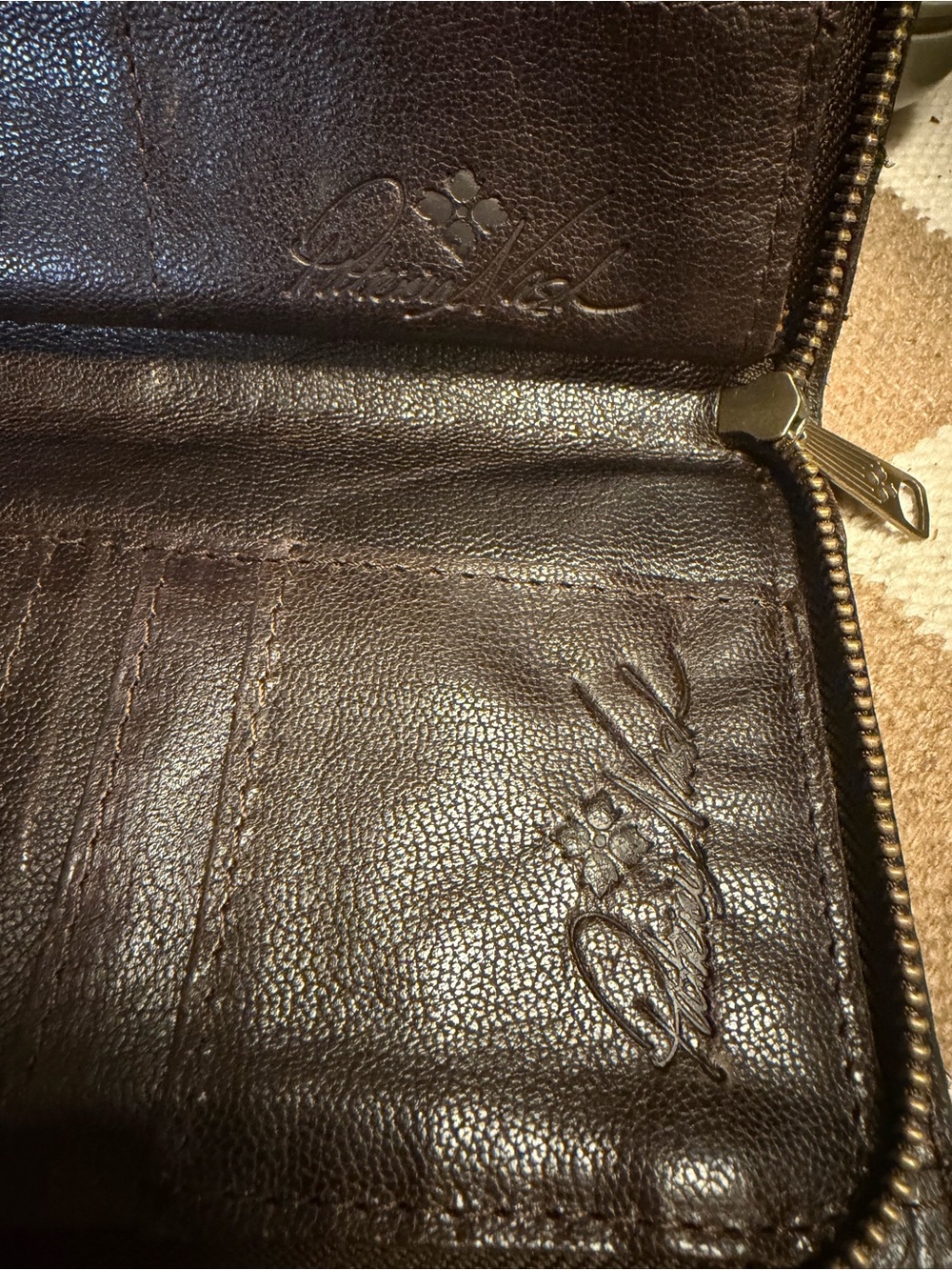 Patricia Nash Azario Tooled Leather Crossbody Clutch - Picture 6 of 10